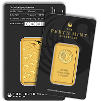 Perth Mint - Känguru Goldbarren