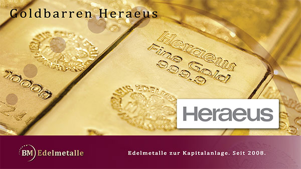 Heraeus Goldbarren 1 Kilo