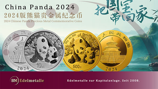 China Panda 2024 Silber + Gold
